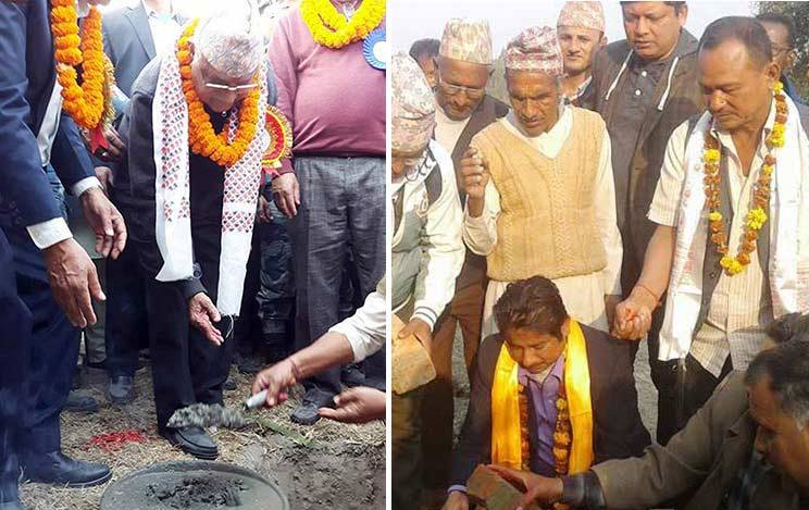 माओवादी नेताले हिजो शिलान्यास गरेको पुल आज फेरि ओलीले