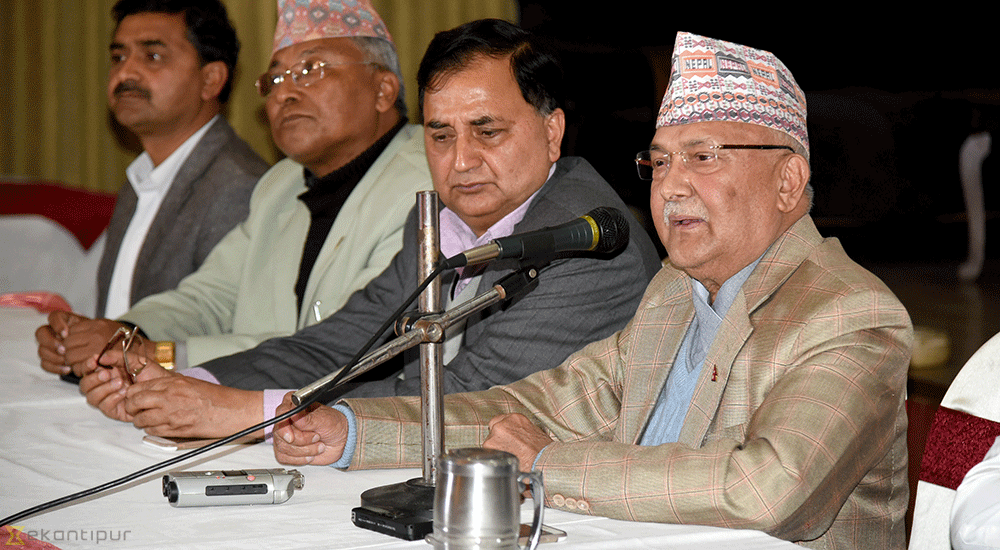 एमाले काठमाडौंको विवाद सतहमा, ओली र नेपाल पक्षका छुट्टाछुट्टै चुनावी अभियान