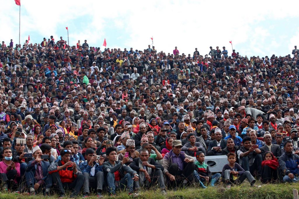 माअाेबादी मय जुम्ला,प्रचण्ड जुम्ला पुग्दा ओइरियो यसरी जनसागर