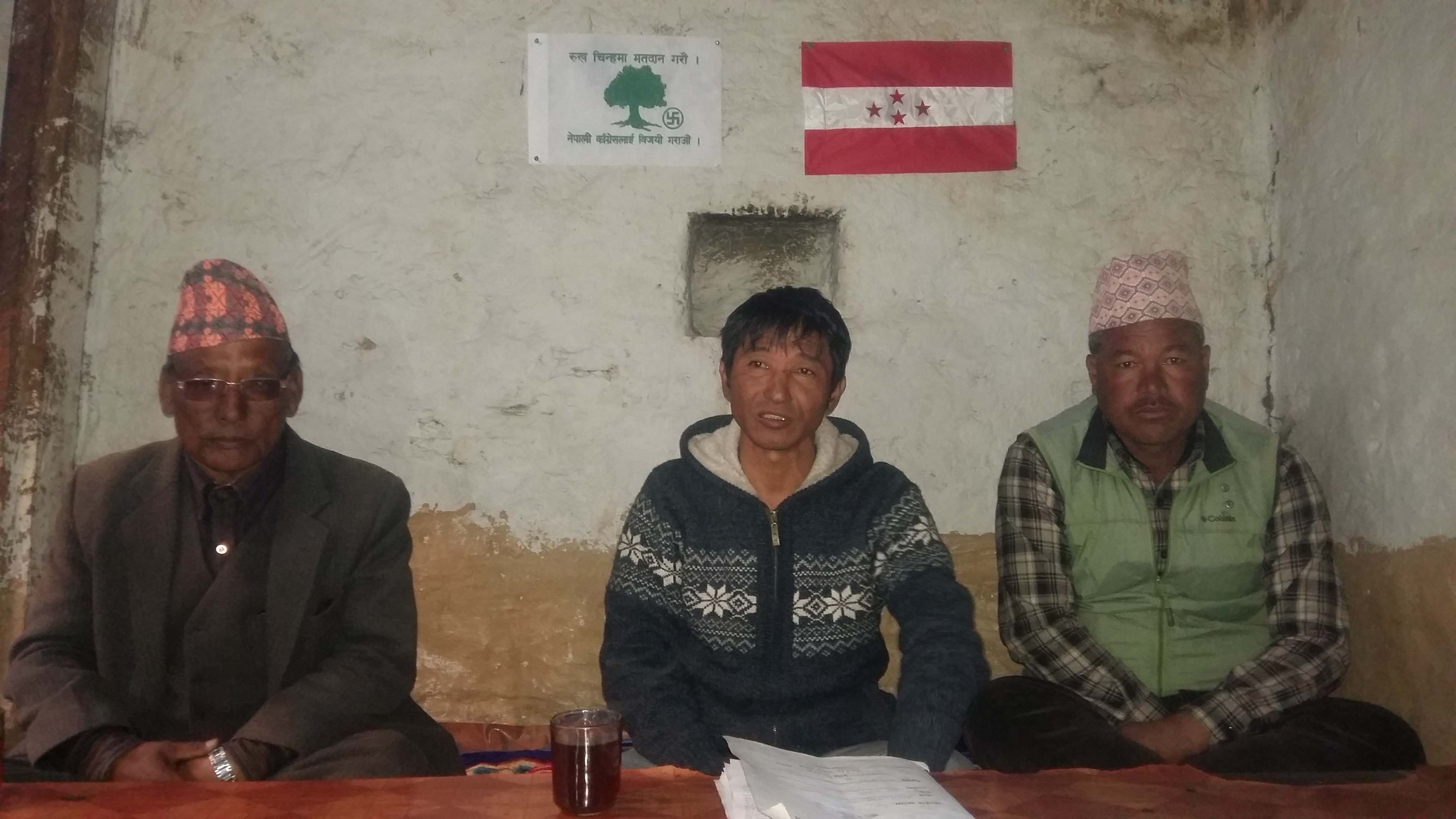 डोल्पामा काङ्ग्रेसको पत्रकार सम्मेलनः पुनः निर्वाचनको माग