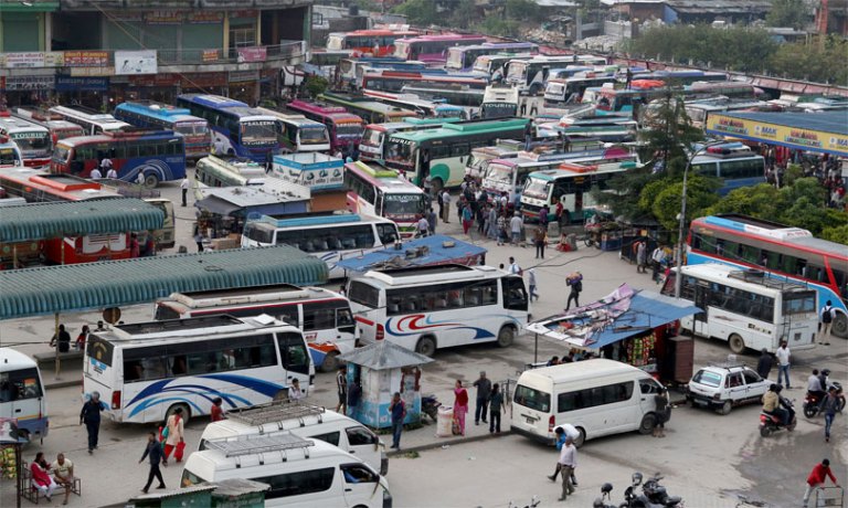 ४५ जिल्लामा गाडी नचल्ने