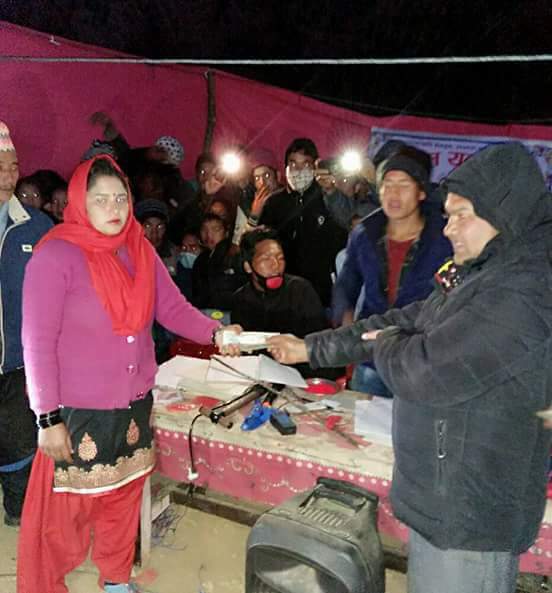 दुबईमा मृत्यु भएका रोल्पाका जिबन केसि परिवारलाई राँक प्रबासी सेवा समाज कतारको सहयोग।