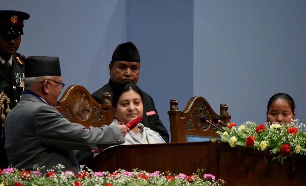 संसद्‍मा राष्ट्रपतिको सम्बोधन  राजनीतिक संक्रमणकालको अन्त्य भयो, अब आर्थिक समृद्धि