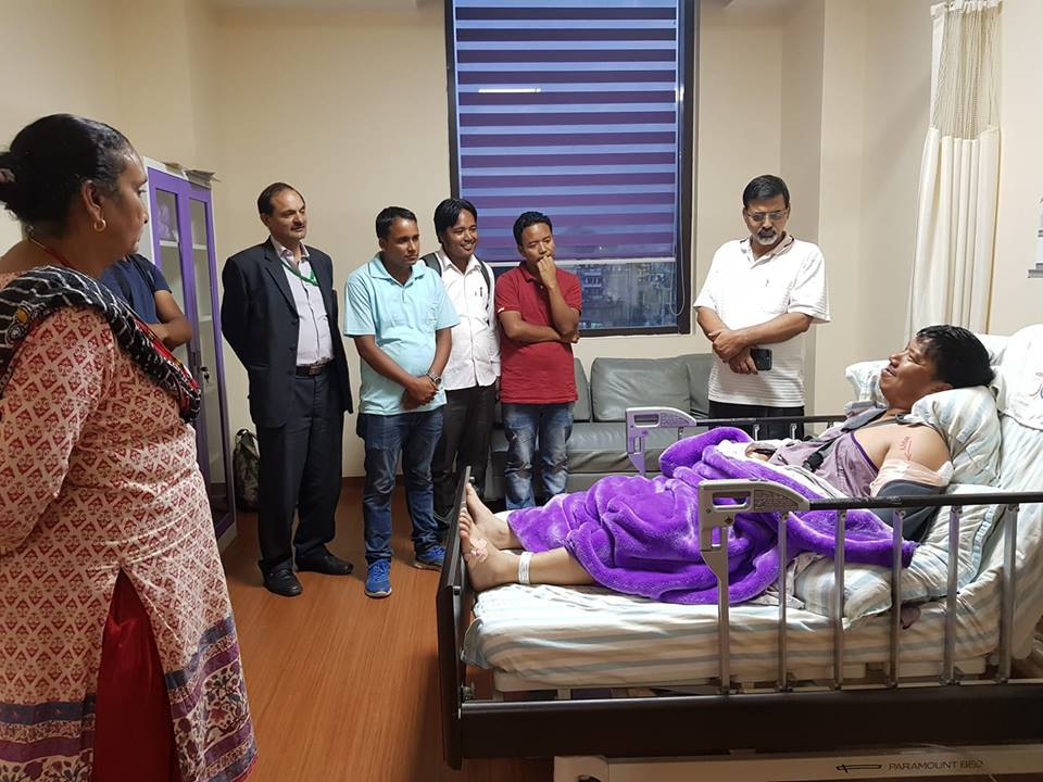 पत्रकार मगरको स्वास्थ्य अवस्था वुझन जनार्दन पुगे हस्पीटल