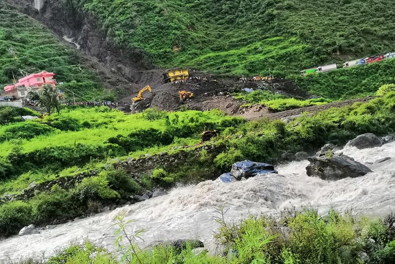 समाज रसुवामा पहिरो अपडेट ः चारको मृत्यु , पाँच बेपत्ता
