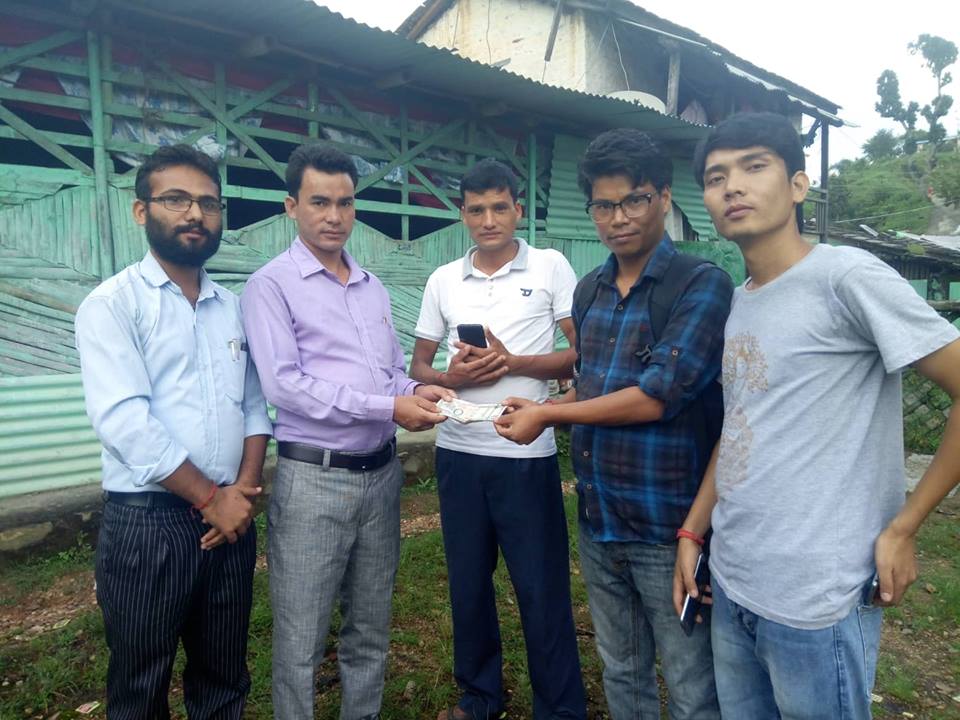 पत्रकार  बोहरालाई नेपाल पर्यटन पत्रकार महासंघ जाजरकोट को सहयोग