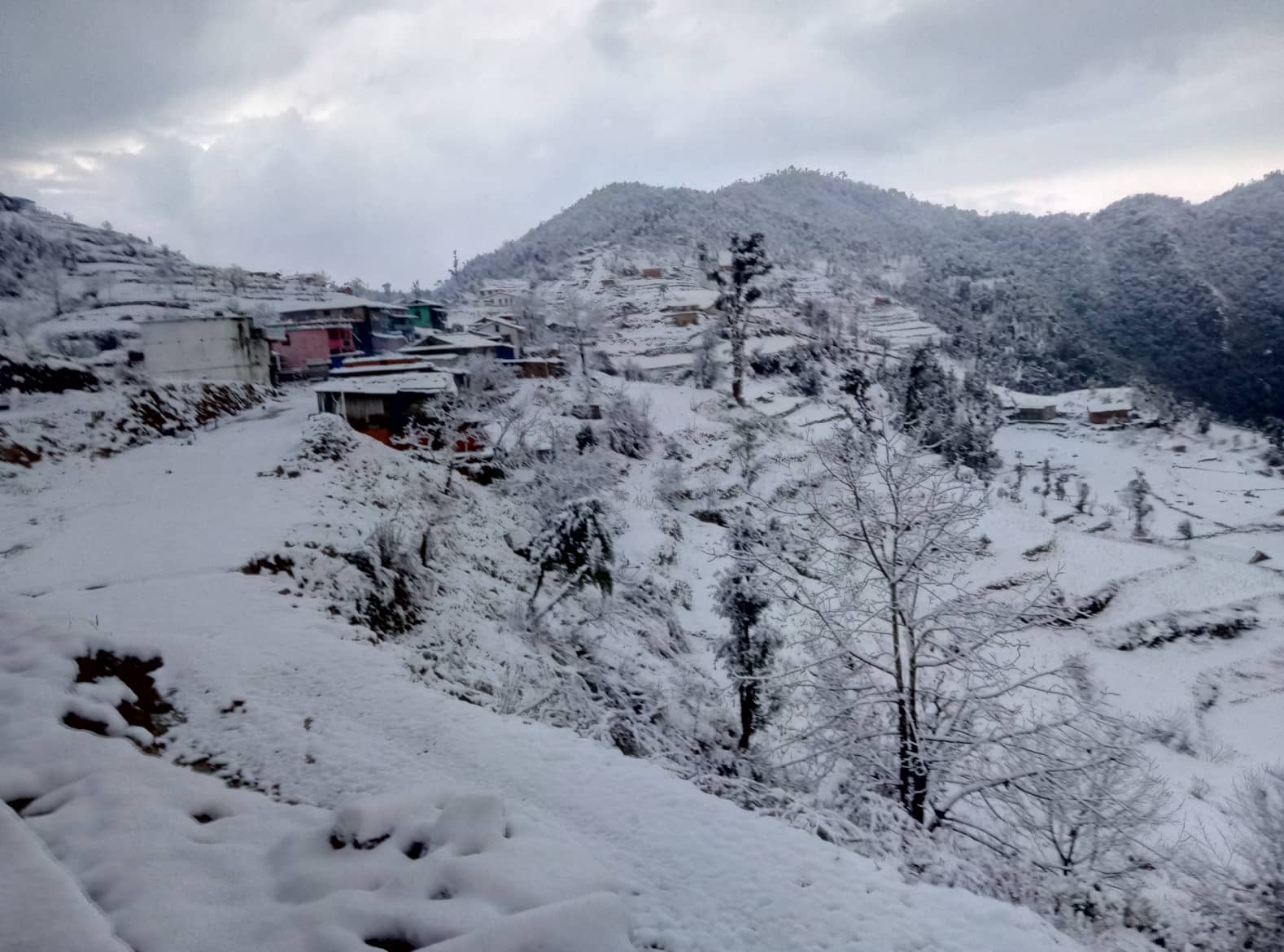 कर्णालीका हिमाली जिल्लामा हिमपात