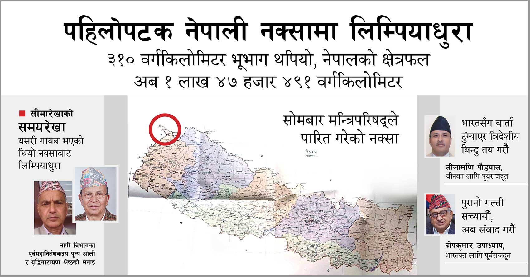 पहिलोपटक नेपाली नक्सामा लिम्पियाधुरा