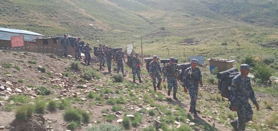 यार्सा पाटनमा प्रहरी , सशस्त्र प्रहरी परिचालन