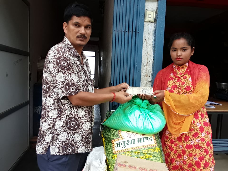 सहाराविहीन दलित वालवालिकालाइ सहयोग