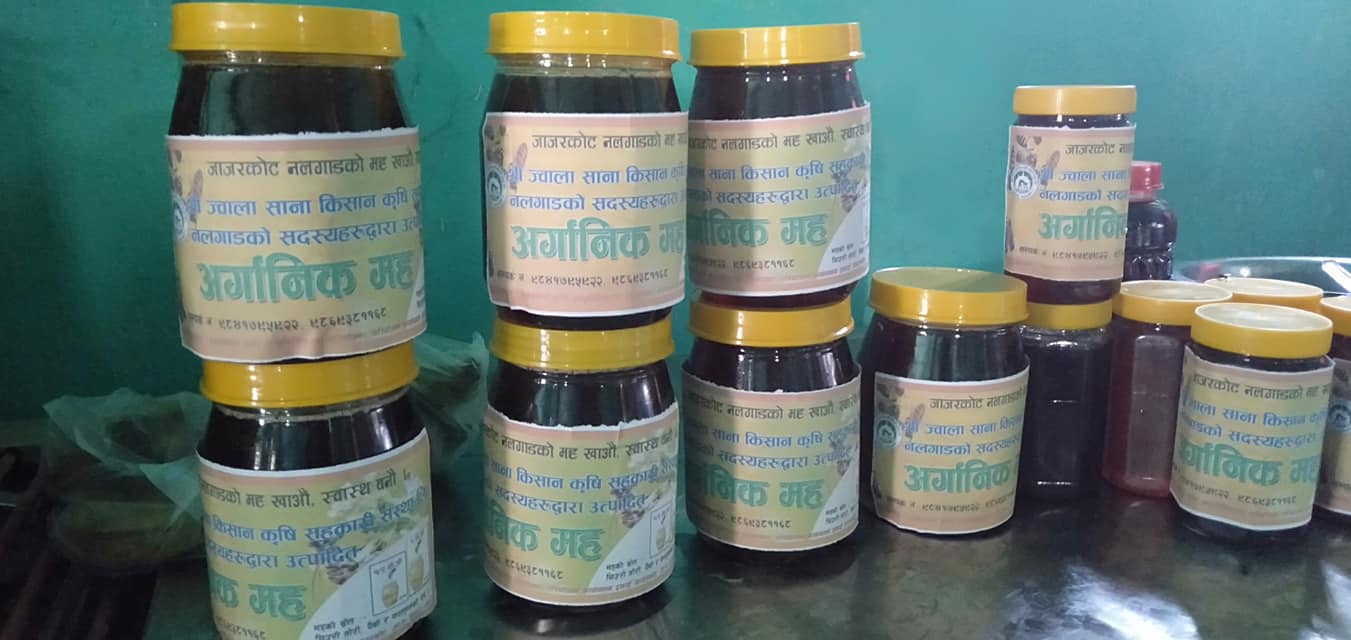 विक्रीका लागि राखेको मह