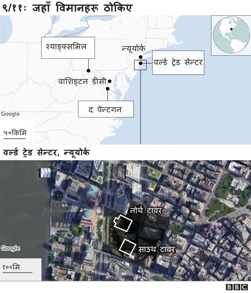 २० वर्ष अघि अमेरिकामा भएको ९/११ हमला